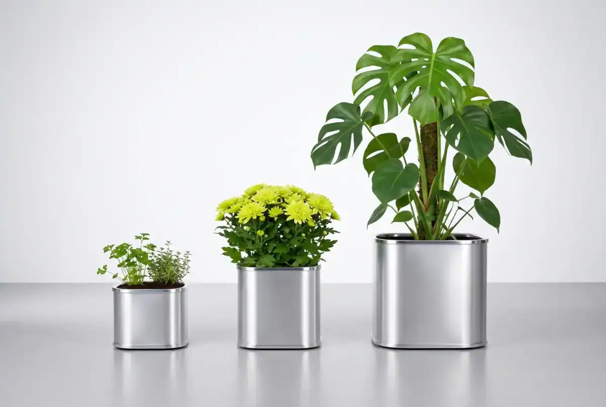 按植物大小設計不同尺寸（AI 生成概念圖）