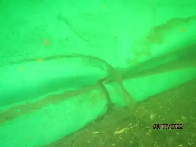 Sheet toe at −1.5 mPD · −1.5mPD 防水布底部