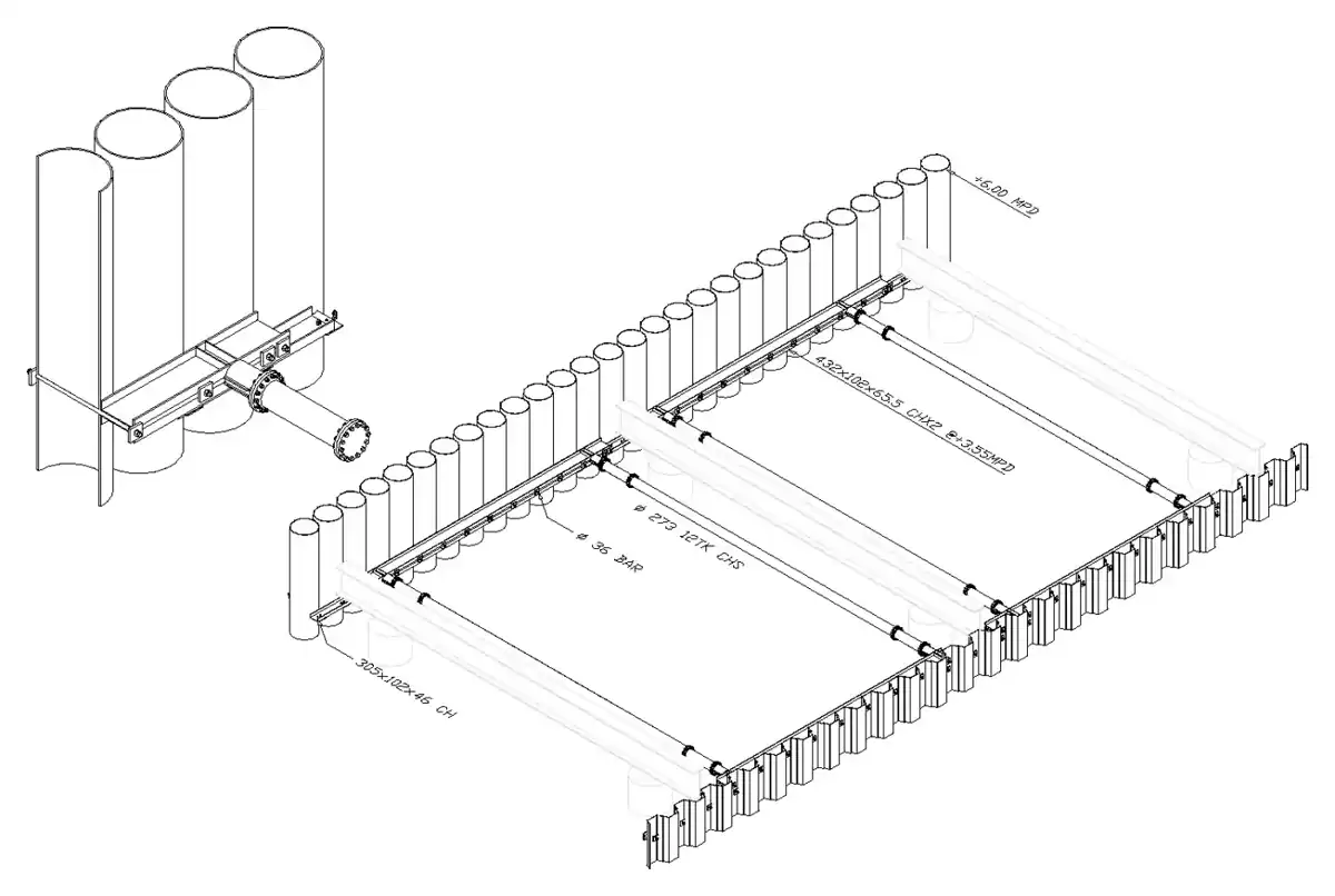 Waler frame B · 威令鐵結構B