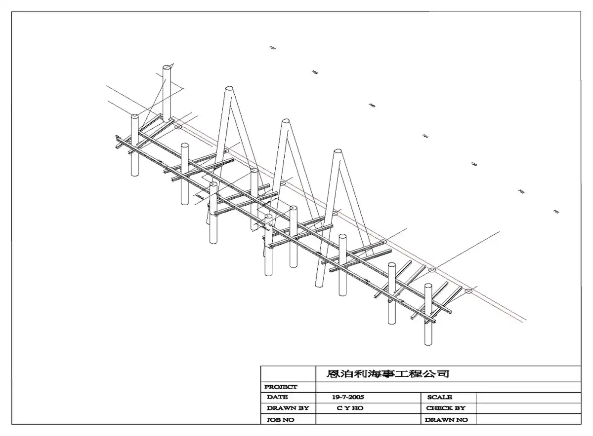 3D: pile layout · 樁位