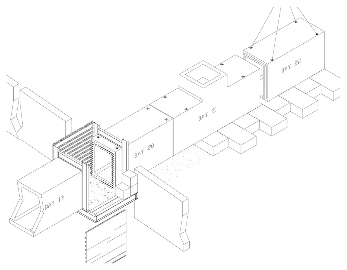 C3 cooling-water outfall culvert, 3D · 冷卻水出水渠立體圖