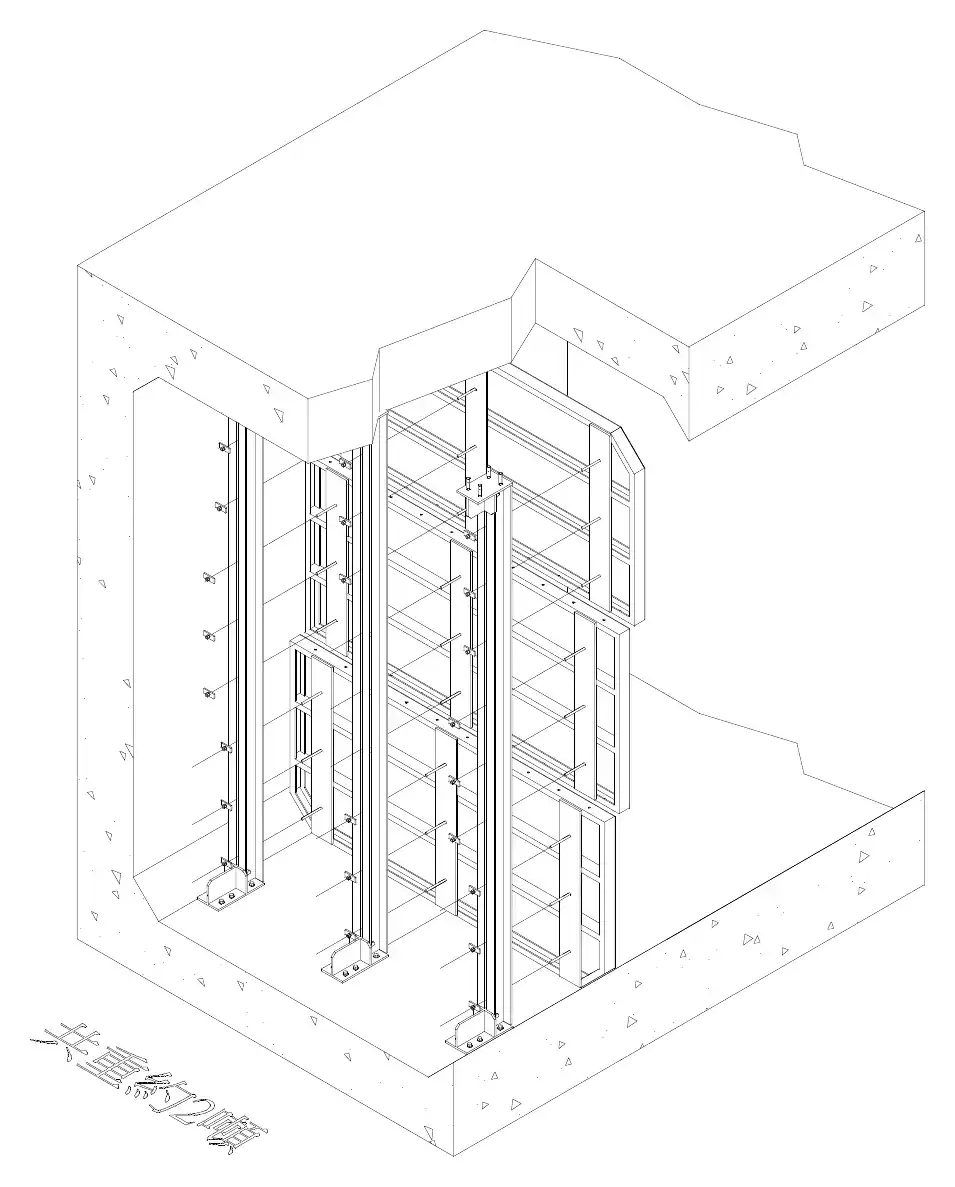 Bay 19 stop gate, 3D (2017) · Bay 19 止水閘立體圖